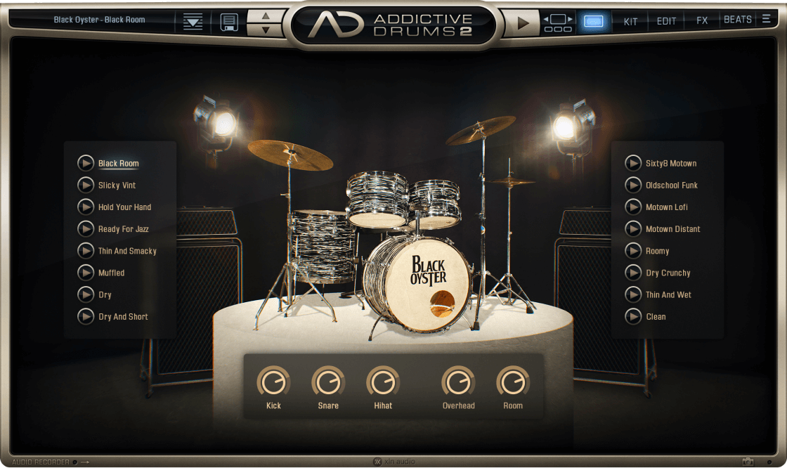 XLN Audio Addictive Drums 2. Black Oyster ADPak